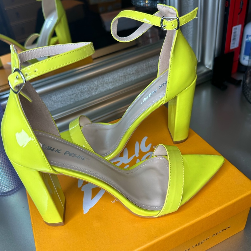 Neon Public Desire Pointed Toe Heels